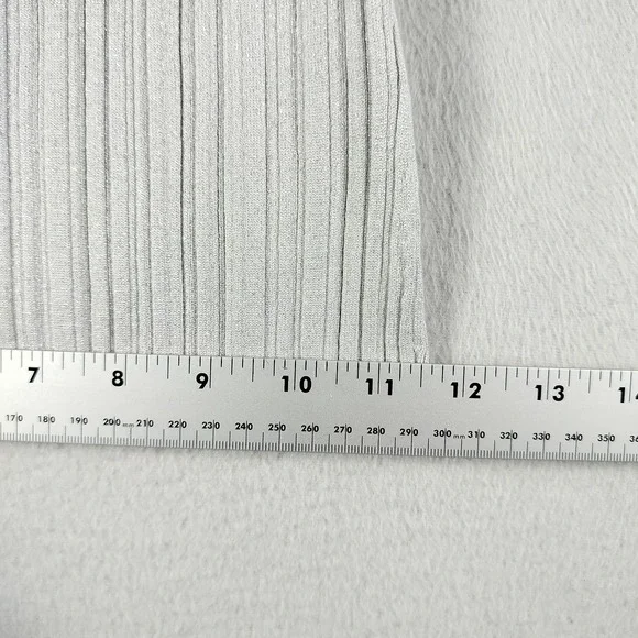 Madewell Tank Silver Womans Small Signature Shimmer Knit Cutaway Sweater Ribbed - Picture 13 of 13